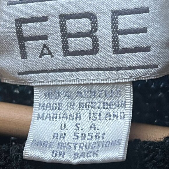 Fabe Vintage Aztec Pattern Long Sleeve Sweater Eye Swirl VTG Grandpa Mariana - Picture 7 of 9